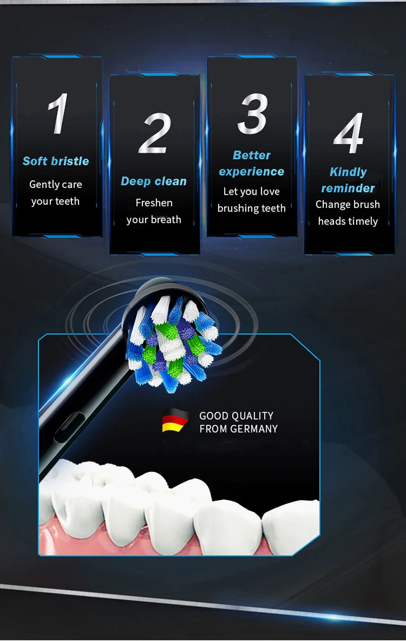 Oral B Electric Toothbrush Heads EB50 Replacement Cross Action Deep Cleaning Gum Care Teeth Brush Heads Soft Bristle Nozzles