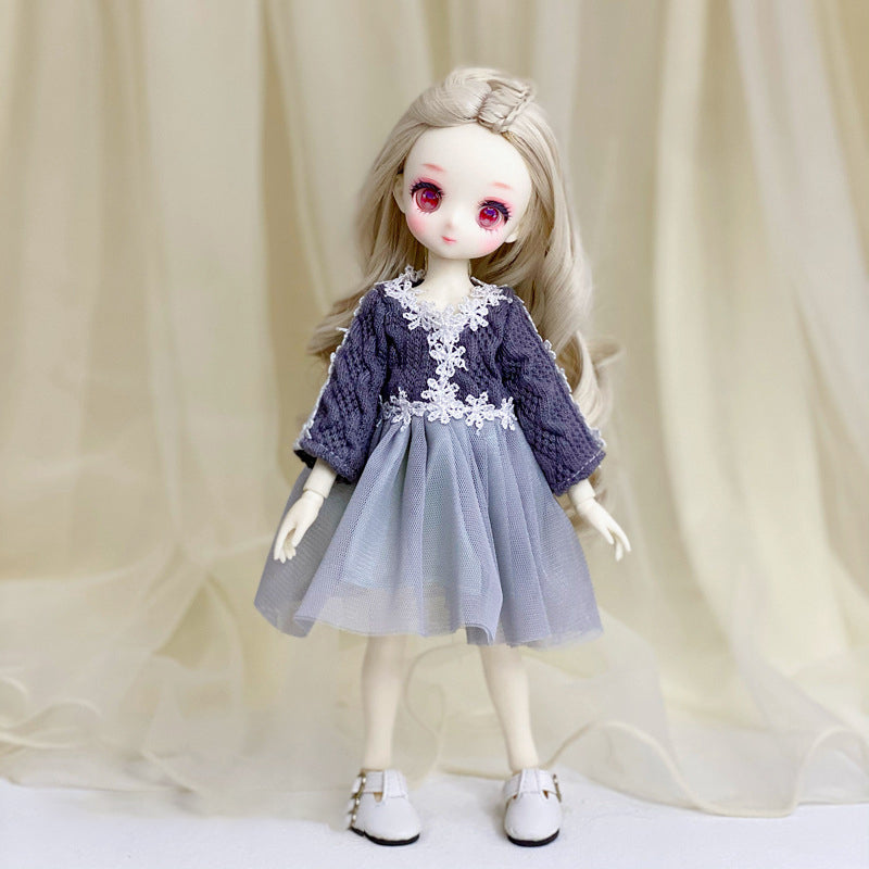 Fashion 1/6 Bjd Doll Clothes Accessories Princess Dress 30cm Doll Clothes Suit Loli Dress Up Skirt Girls Kids Doll Toy Gift