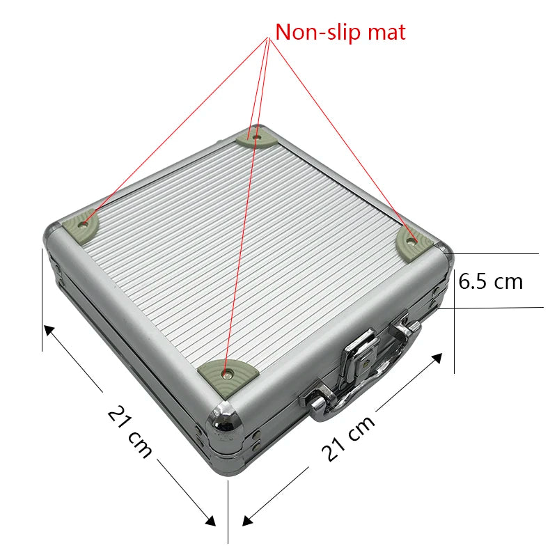 Portable 100/300 Suitcase Poker Set Chips Box Non-slip Mat Aluminum Suitcase Texas Playing Card Chips Box Entertainment