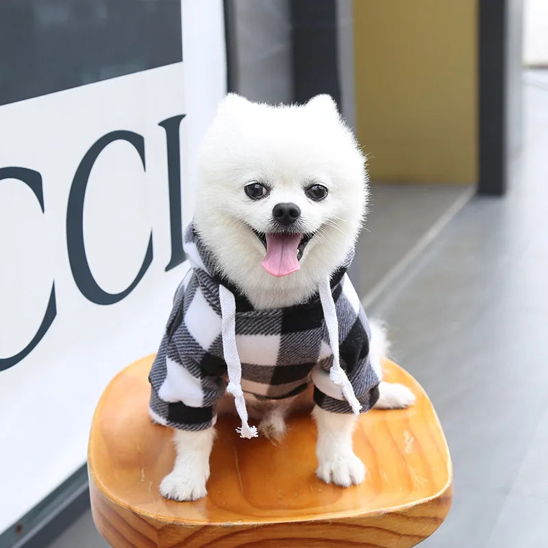 Warm Winter Dog Clothes Coat For Small Medium Large Dogs Hoodies Pet Clothes with Pocket Chihuahua French Bulldog Pug Clothing