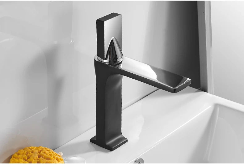Basin Faucets Waterfall Bathroom Faucet Single handle Basin Mixer Tap Bath Antique Faucet Brass Sink Water Crane Silver 6009