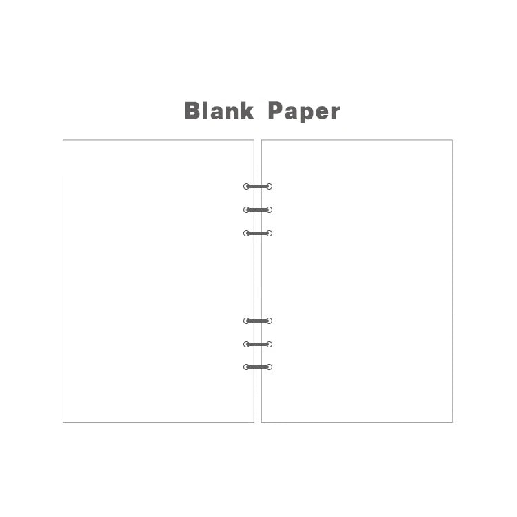 A5 A6A7 45 Sheets Loose Leaf Notebook Refill Spiral Binder Inner Page Weekly Monthly To Do Line Dot Grid Inside Paper Stationery