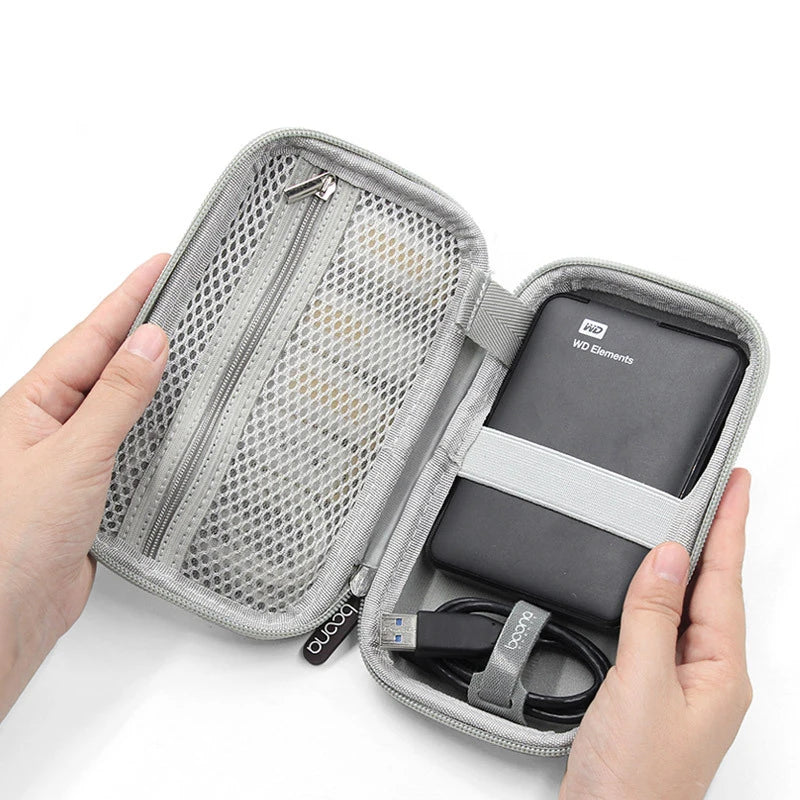 TUUTH EVA Cable Storage Bag Earphone Case Cable Pouch Travel Electronics Organizer Portable Digital USB Gadget Organizer Kit