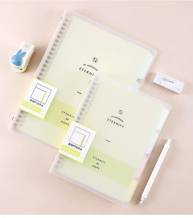 High Quality Binder Notebook A4/B5/A5 Loose Leaf Spiral Notebook Paper Diary Removable Simple Thickened Coil Shell Notebook