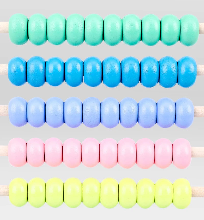 Wooden Abacus Educational Math Toy Children Rainbow Counting Beads Numbers Arithmetic Calculation Puzzle Montessori Learning Toy