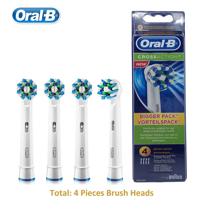 Oral B Electric Toothbrush Heads EB50 Replacement Cross Action Deep Cleaning Gum Care Teeth Brush Heads Soft Bristle Nozzles