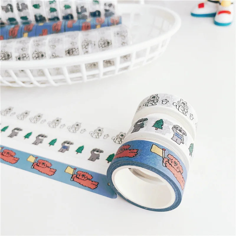 15mm*5M English hand drawn style Washi Tape Masking Tape Kawaii Decorative Adhesive Tape Sticker Scrapbooking Diary Stationery