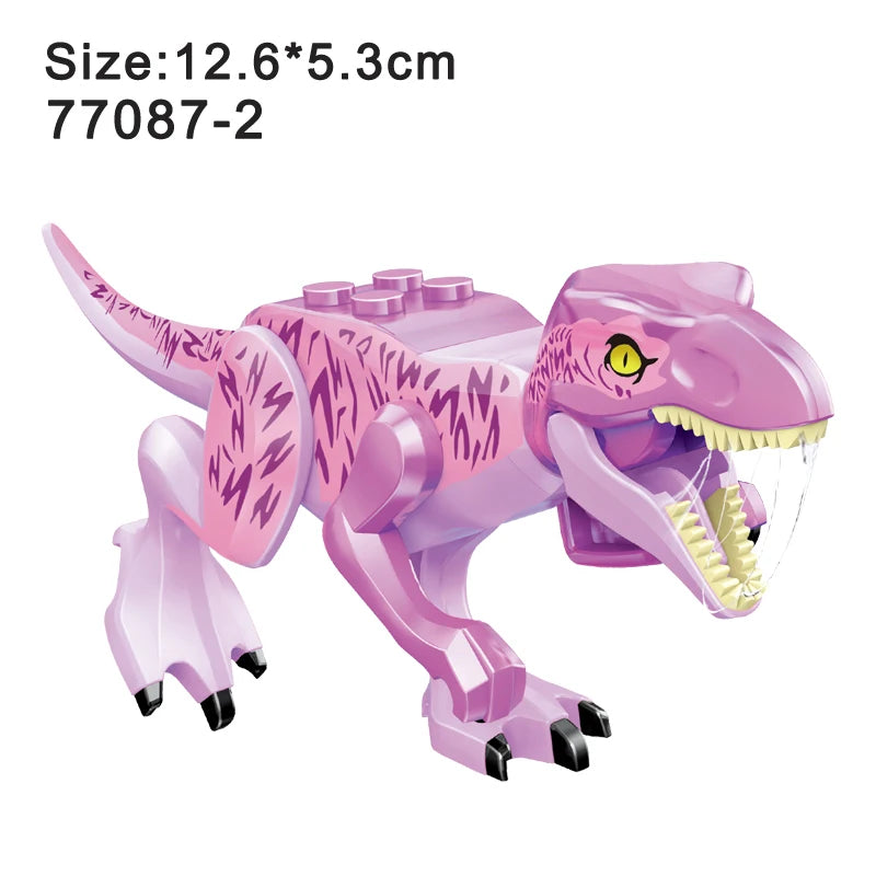 Jurassic Dinosaur Assemble Toy Blocks World Building Bricks Kids Dino Velociraptor Triceratops Stegosaurus Model Christmas Gift