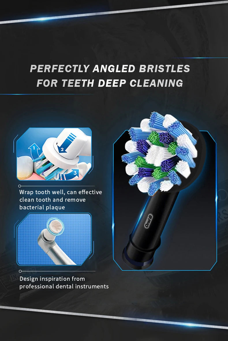 Oral B Electric Toothbrush Heads EB50 Replacement Cross Action Deep Cleaning Gum Care Teeth Brush Heads Soft Bristle Nozzles