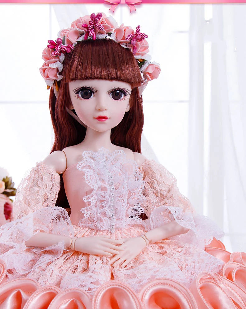 60cm Fashion Girl Dolls Large Original Handmade 1/3 Doll Full Set 15 Jointed Doll Girls Toys for Children Kids Gif Fashion Doll