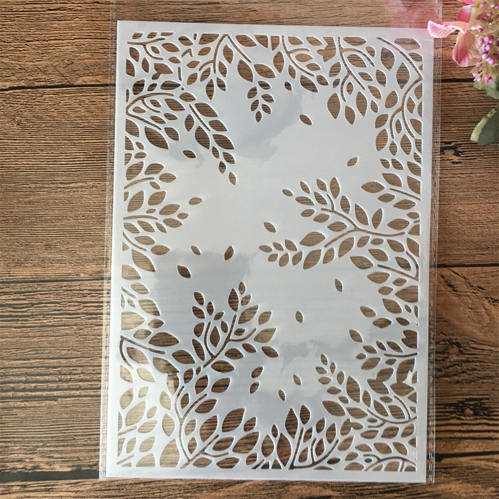 A5 21cm Leaves Layering Stencils Painting Scrapbook Coloring Embossing Album Decorative Template