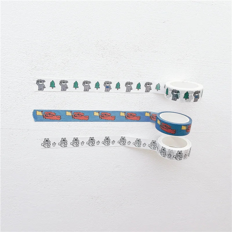 15mm*5M English hand drawn style Washi Tape Masking Tape Kawaii Decorative Adhesive Tape Sticker Scrapbooking Diary Stationery