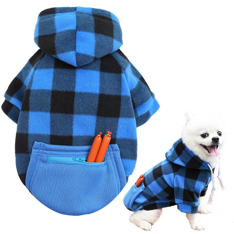 Warm Winter Dog Clothes Coat For Small Medium Large Dogs Hoodies Pet Clothes with Pocket Chihuahua French Bulldog Pug Clothing