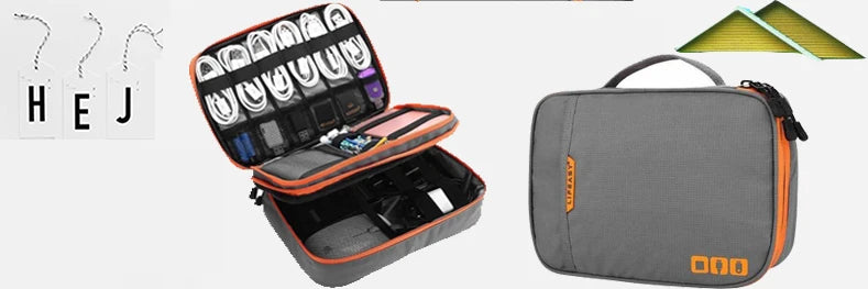 TUUTH EVA Cable Storage Bag Earphone Case Cable Pouch Travel Electronics Organizer Portable Digital USB Gadget Organizer Kit
