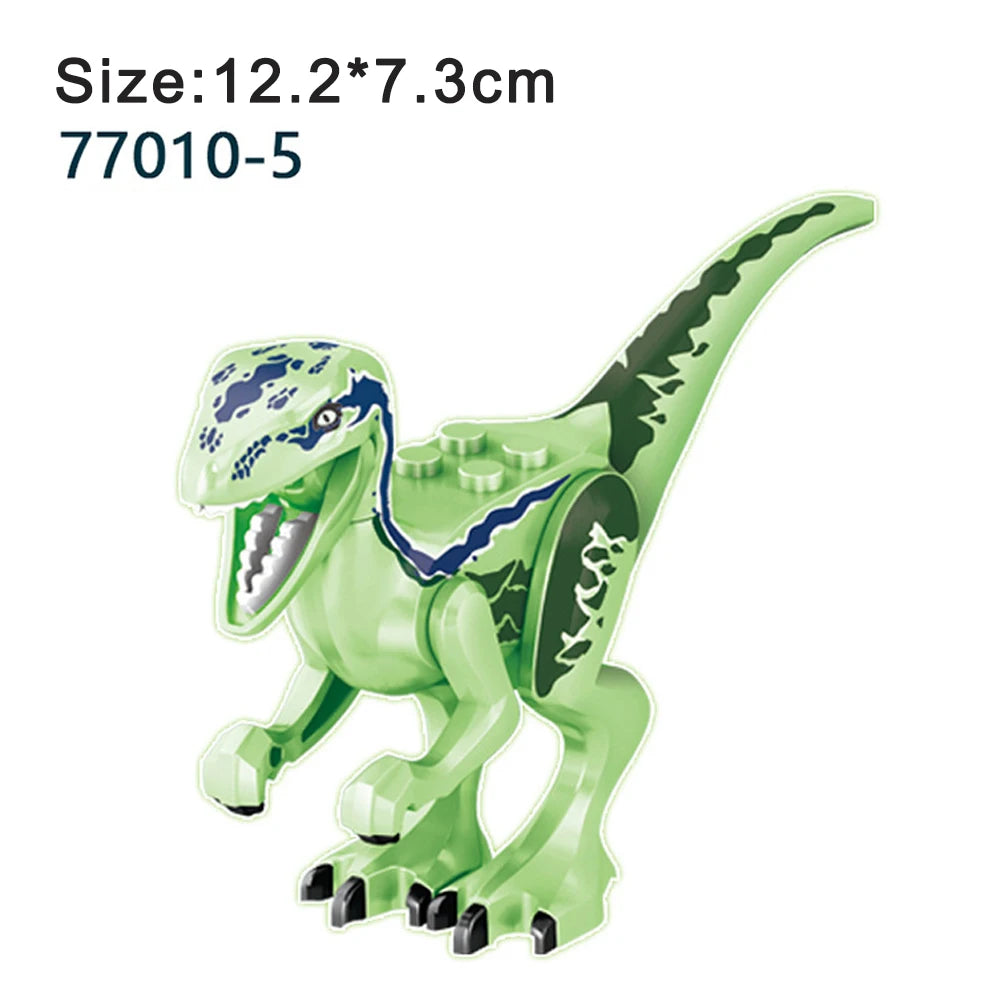 Jurassic Dinosaur Assemble Toy Blocks World Building Bricks Kids Dino Velociraptor Triceratops Stegosaurus Model Christmas Gift