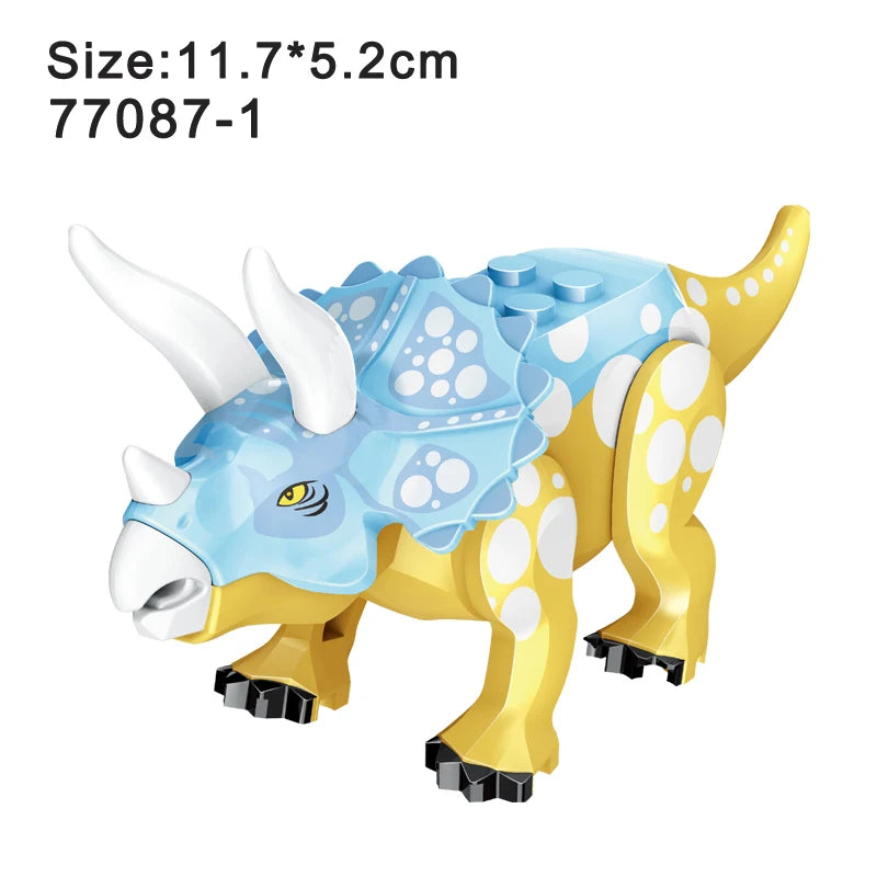 Jurassic Dinosaur Assemble Toy Blocks World Building Bricks Kids Dino Velociraptor Triceratops Stegosaurus Model Christmas Gift