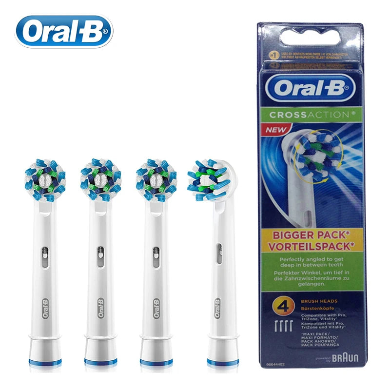 Oral B Electric Toothbrush Heads EB50 Replacement Cross Action Deep Cleaning Gum Care Teeth Brush Heads Soft Bristle Nozzles