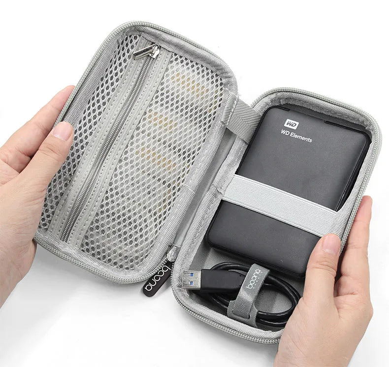 TUUTH EVA Cable Storage Bag Earphone Case Cable Pouch Travel Electronics Organizer Portable Digital USB Gadget Organizer Kit