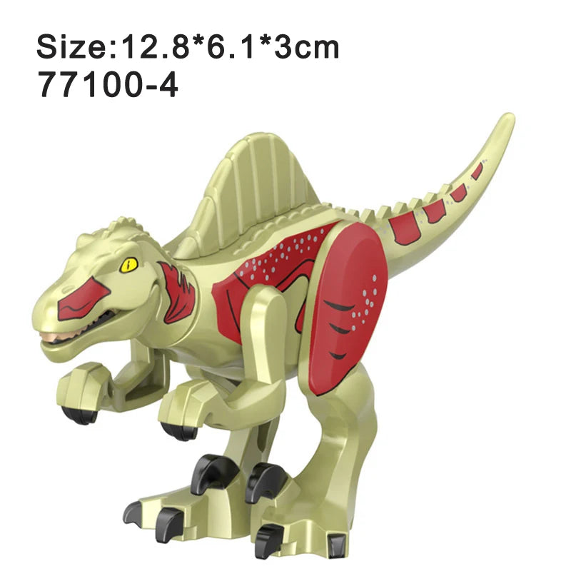 Jurassic Dinosaur Assemble Toy Blocks World Building Bricks Kids Dino Velociraptor Triceratops Stegosaurus Model Christmas Gift