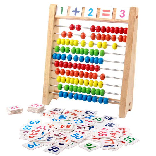 Wooden Abacus Educational Math Toy Children Rainbow Counting Beads Numbers Arithmetic Calculation Puzzle Montessori Learning Toy