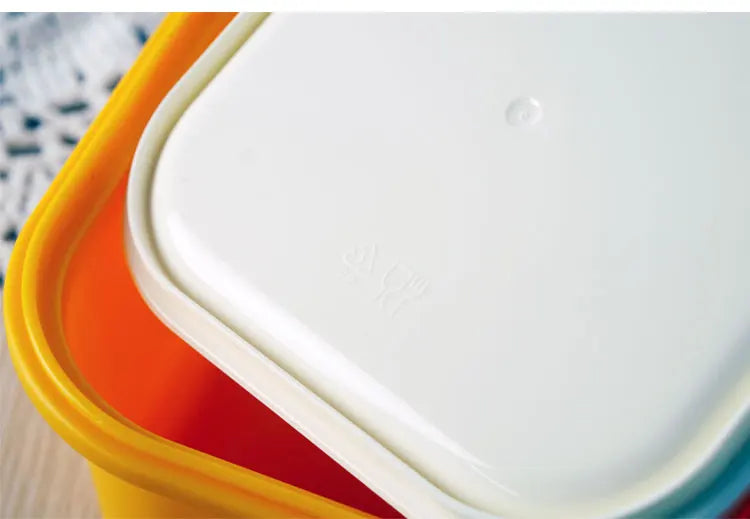 Cute Portable Colorful Cartoon Lunch Box Microwaveable Kids 2 Layer Food Fruit Container Picnic Outdoor Bento Box Child Gift