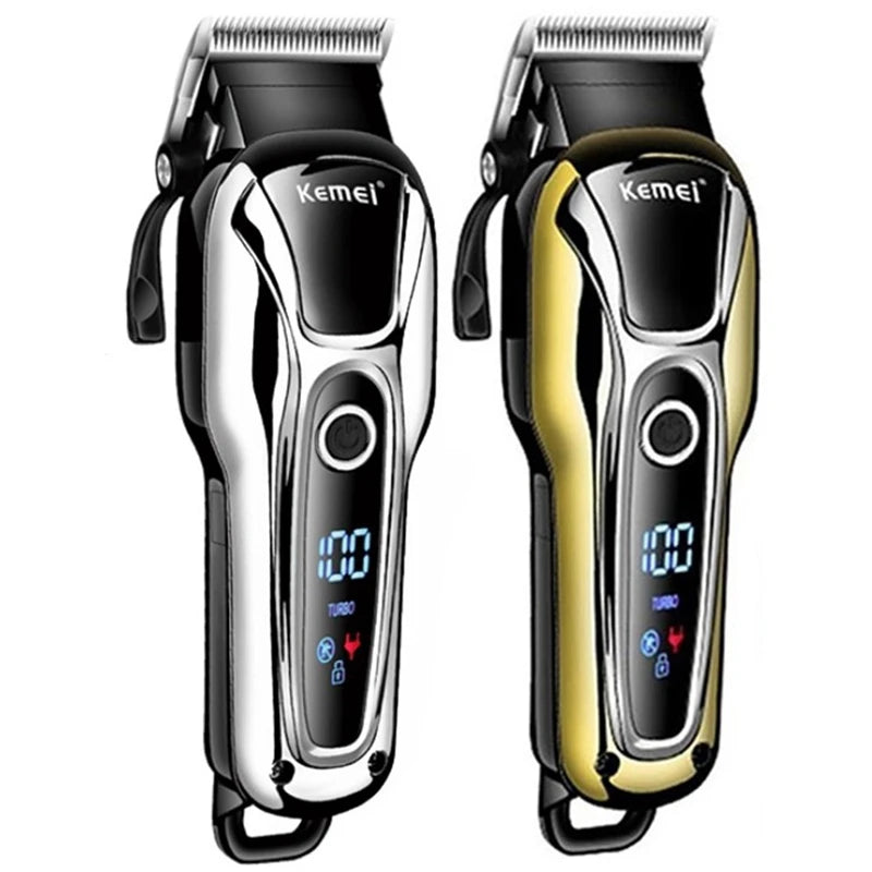 Original Kemei Barber Cordless Professional Hair Clipper For Men Beard Hair Trimmer Rechargeable Lithium Haircut Two Speed Motor