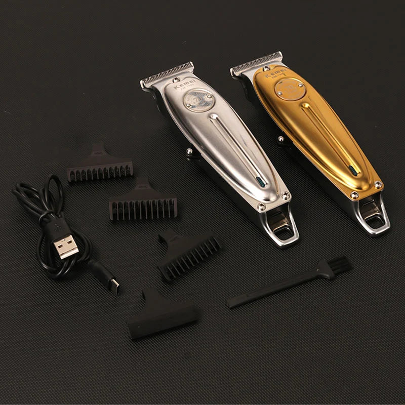 Kemei 1949 Hair Clipper Finishing Hair Cutting Machine Electric Barber Full Metal Professional Cordless Beard Hair Trimmer Men