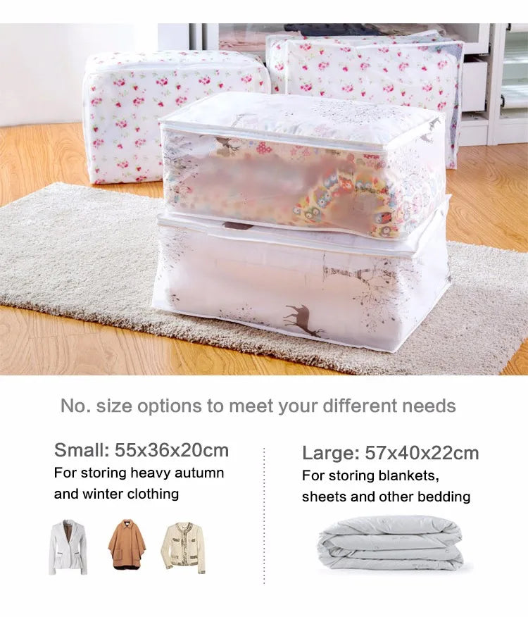 Fashion hot 2018 Household Items Storage Bags Organizer Clothes Quilt Finishing Dust Bag Quilts pouch Washable quilts bags 1