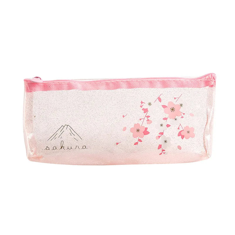 1Pcs Kawaii Pencil Case Beautiful pink girl heart Gift Estuches School Pencil Box  Pencil Bag School Supplies Stationery