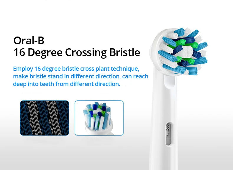 Oral B Electric Toothbrush Heads EB50 Replacement Cross Action Deep Cleaning Gum Care Teeth Brush Heads Soft Bristle Nozzles