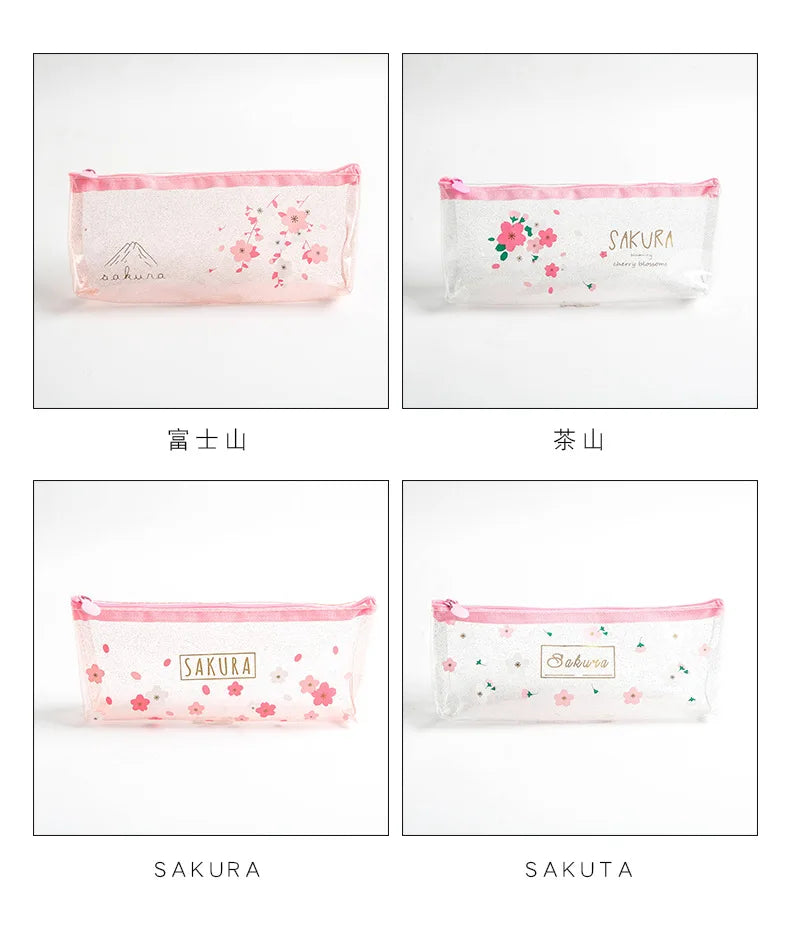 1Pcs Kawaii Pencil Case Beautiful pink girl heart Gift Estuches School Pencil Box  Pencil Bag School Supplies Stationery