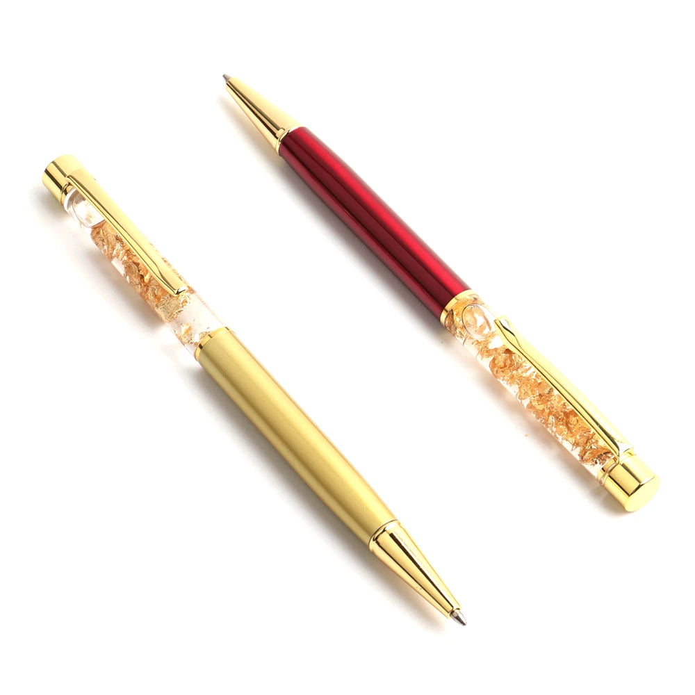 GENKKY Pen Crystal Gradient Ball Pens Exquisite Creative Luxury High-quality Gold Foil Ballpoint Pens Gift Student Supplies