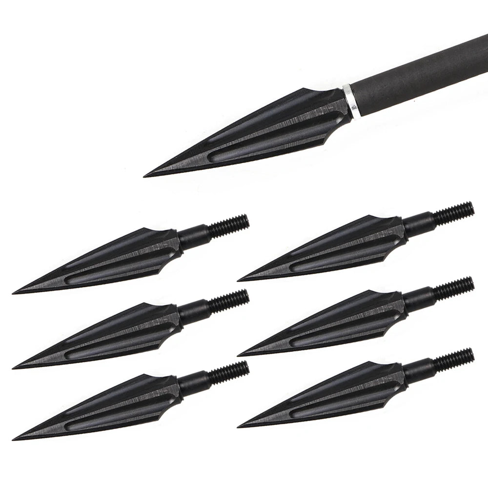 6pcs High Carbon Steel Arrow Head Broadhead Tips Arrow Point Archery Arrowheads for Compound Bow Short Arrow Recurve Bow Hunting