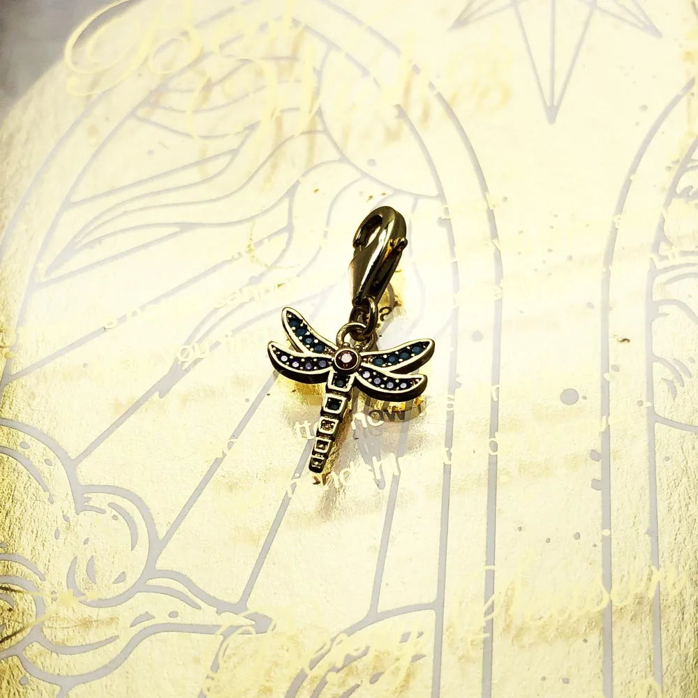 Dragonfly Charm Pendant Autumn Europe Style Journey Paradise Jewelry Bohemia Gift In 925 Sterling Silver