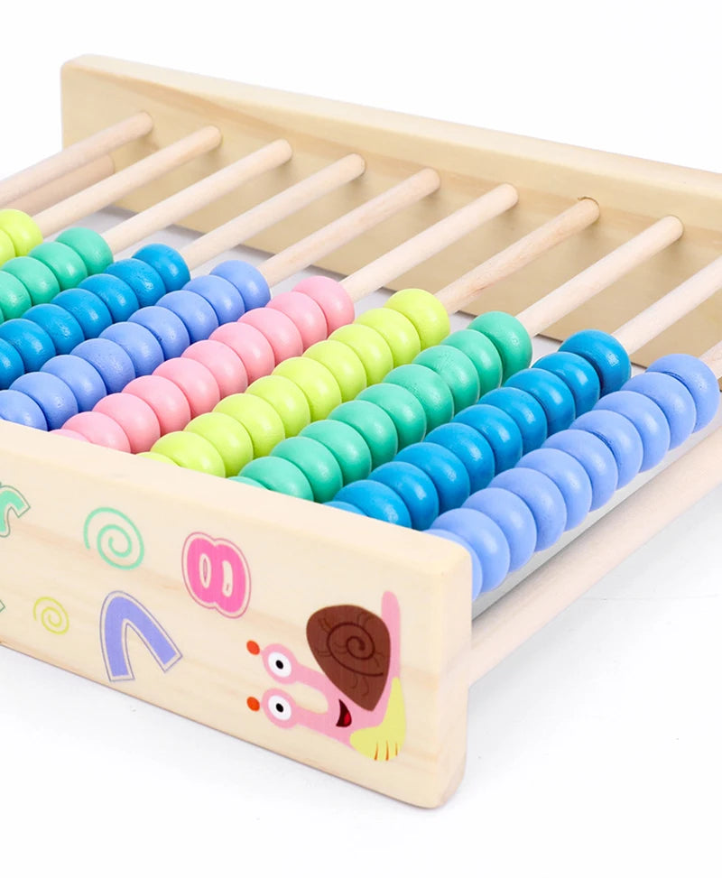 Wooden Abacus Educational Math Toy Children Rainbow Counting Beads Numbers Arithmetic Calculation Puzzle Montessori Learning Toy