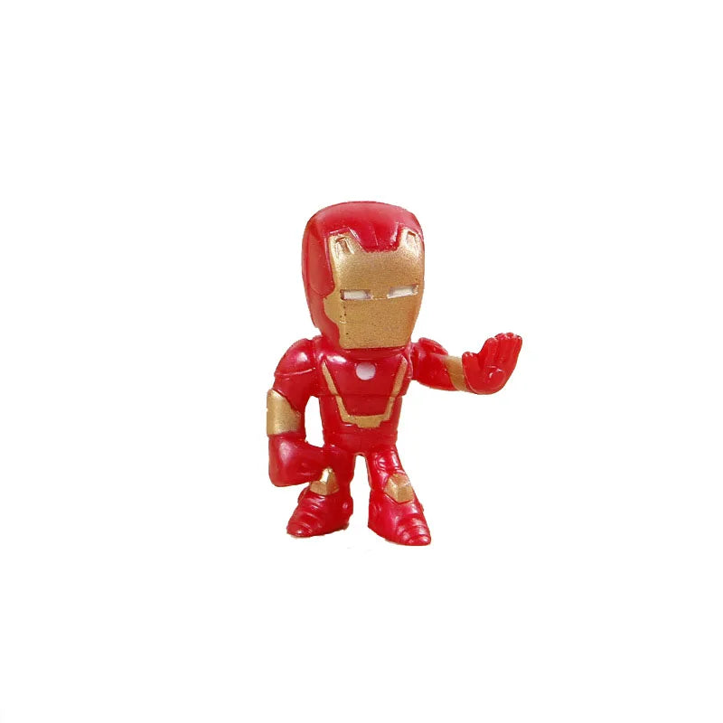 12 Pcs/Set New Q Avengers Mini Figures Hulk Thor Spider Man Action Figure Toys Superhero Model Toys For Children Christmas Gifts