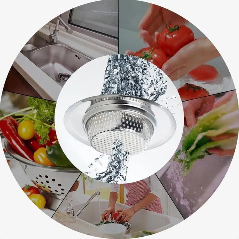 7cm/9cm/11cm Stainless Steel Bath Sink Drain Strainer Kitchen Sink Hole Mesh Filter Trap Sink Waste Screen Accessories Dropship