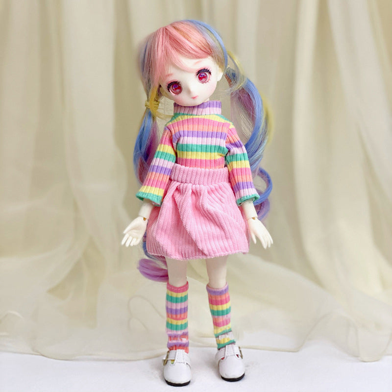 Fashion 1/6 Bjd Doll Clothes Accessories Princess Dress 30cm Doll Clothes Suit Loli Dress Up Skirt Girls Kids Doll Toy Gift