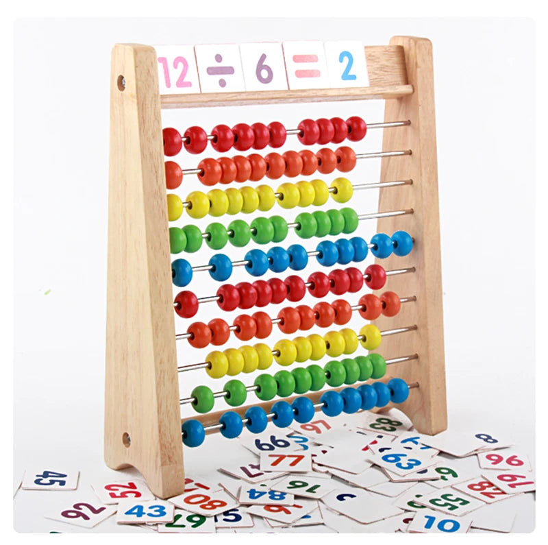 Wooden Abacus Educational Math Toy Children Rainbow Counting Beads Numbers Arithmetic Calculation Puzzle Montessori Learning Toy