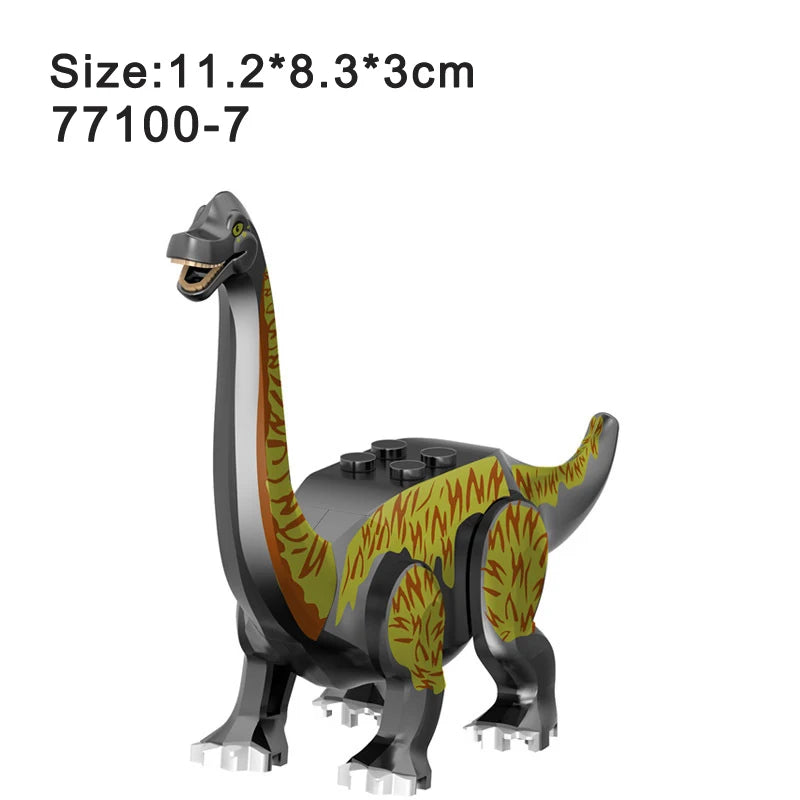 Jurassic Dinosaur Assemble Toy Blocks World Building Bricks Kids Dino Velociraptor Triceratops Stegosaurus Model Christmas Gift