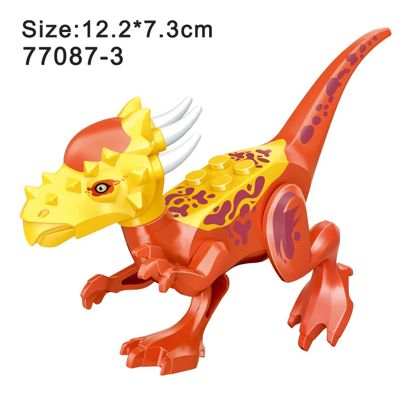 Jurassic Dinosaur Assemble Toy Blocks World Building Bricks Kids Dino Velociraptor Triceratops Stegosaurus Model Christmas Gift