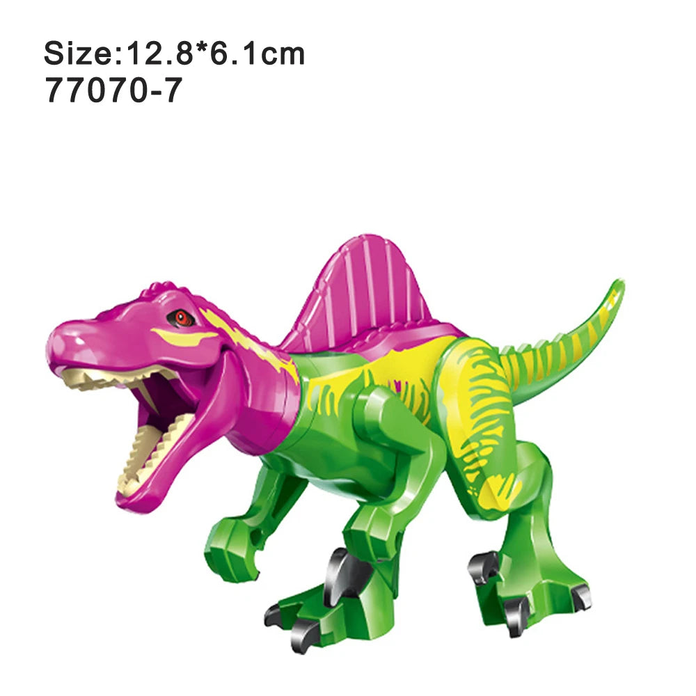 Jurassic Dinosaur Assemble Toy Blocks World Building Bricks Kids Dino Velociraptor Triceratops Stegosaurus Model Christmas Gift