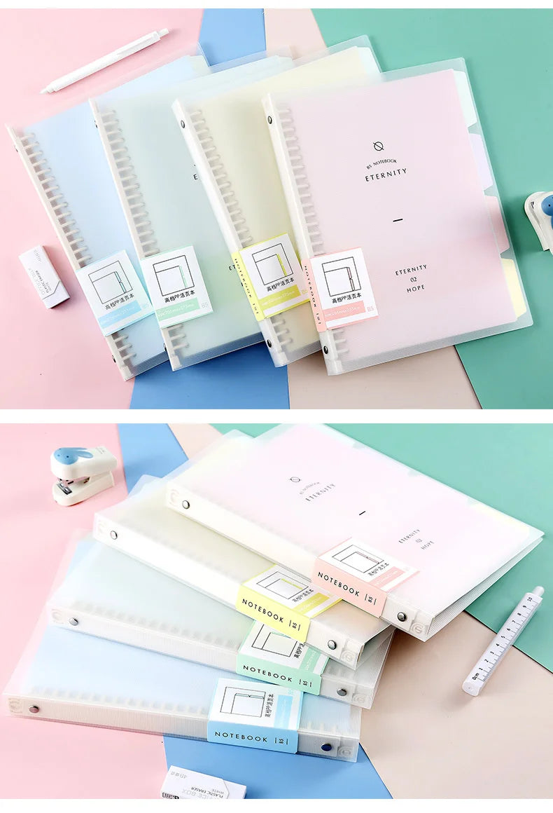 High Quality Binder Notebook A4/B5/A5 Loose Leaf Spiral Notebook Paper Diary Removable Simple Thickened Coil Shell Notebook