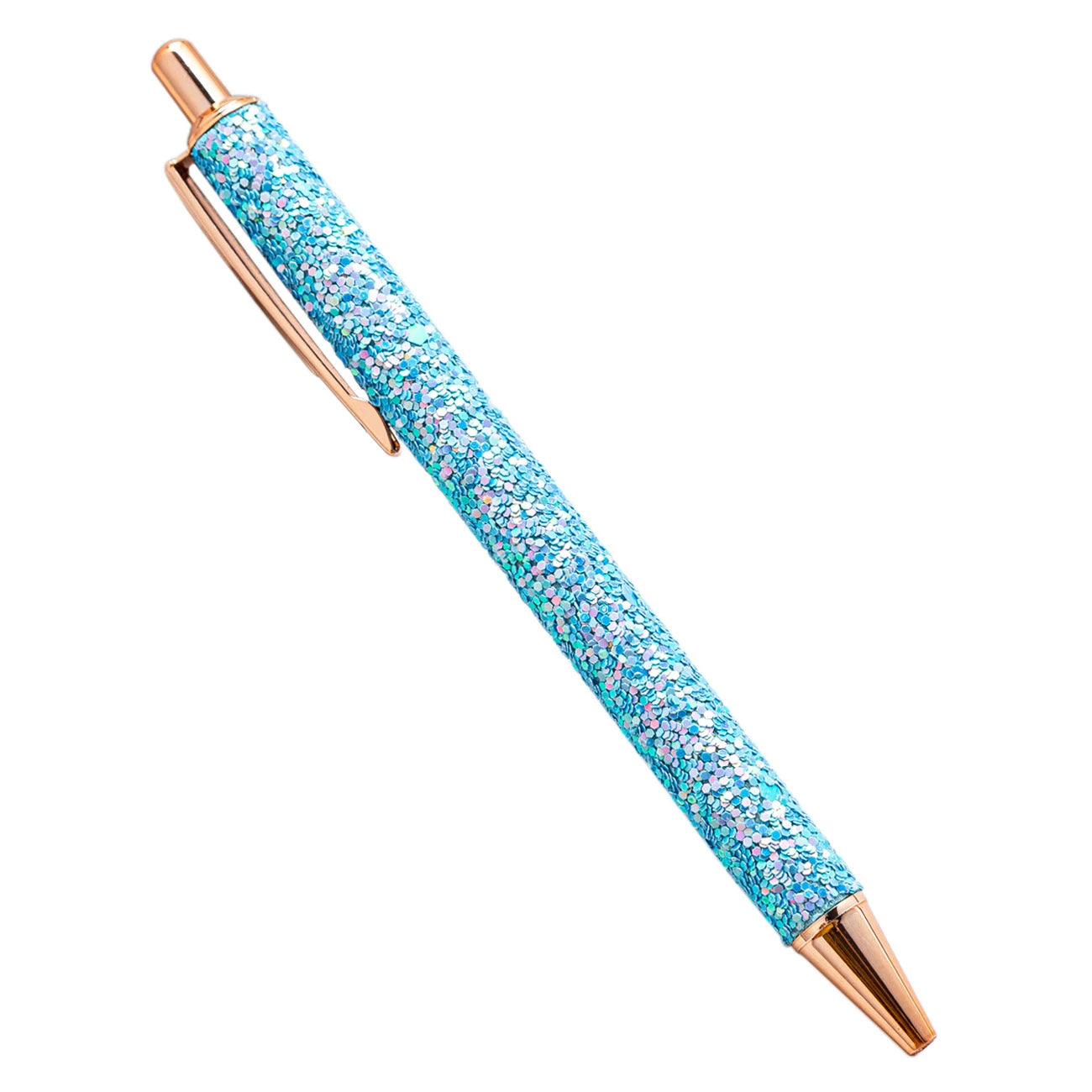 Lytwtw's-Rhinestone Roller Ballpoint Pen Luxury Cute Wedding Rose Gold Metal Stationery School Office Supply Spinning 4 Pieces