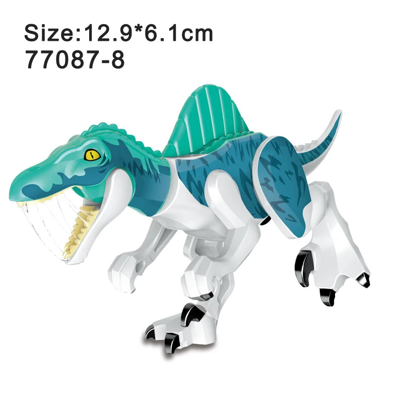 Jurassic Dinosaur Assemble Toy Blocks World Building Bricks Kids Dino Velociraptor Triceratops Stegosaurus Model Christmas Gift