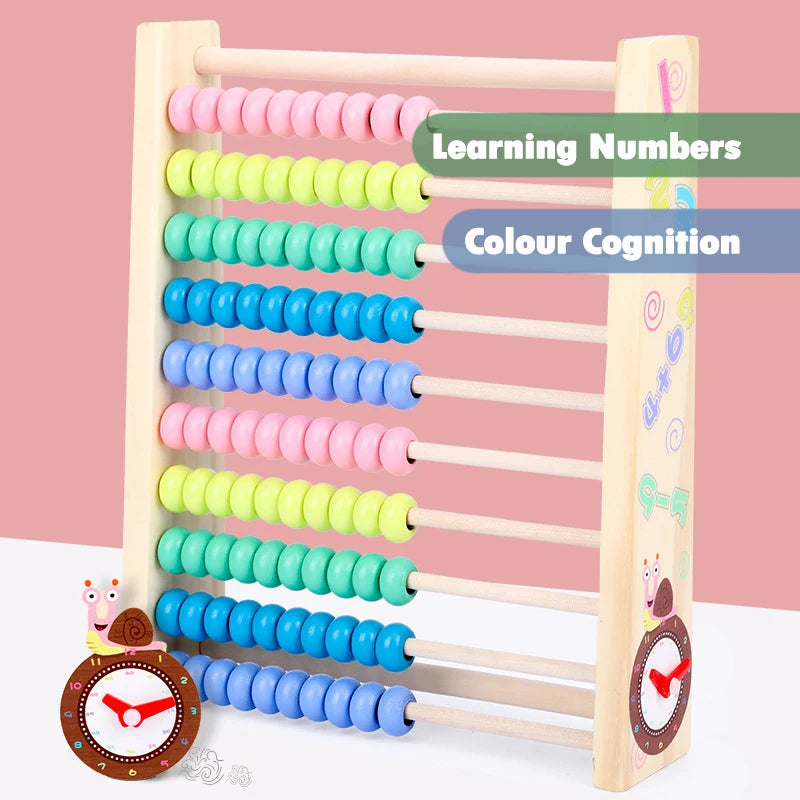 Wooden Abacus Educational Math Toy Children Rainbow Counting Beads Numbers Arithmetic Calculation Puzzle Montessori Learning Toy