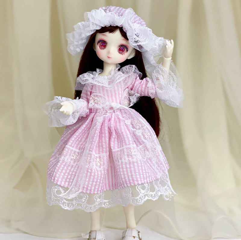 Fashion 1/6 Bjd Doll Clothes Accessories Princess Dress 30cm Doll Clothes Suit Loli Dress Up Skirt Girls Kids Doll Toy Gift