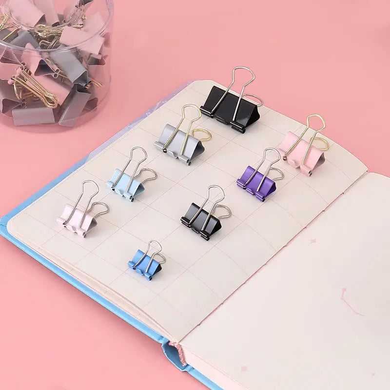 TUTU 19-32 mm color long tail clip to receive small pure and fresh and large small clip paper clip to black H0597