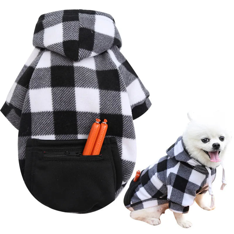 Warm Winter Dog Clothes Coat For Small Medium Large Dogs Hoodies Pet Clothes with Pocket Chihuahua French Bulldog Pug Clothing