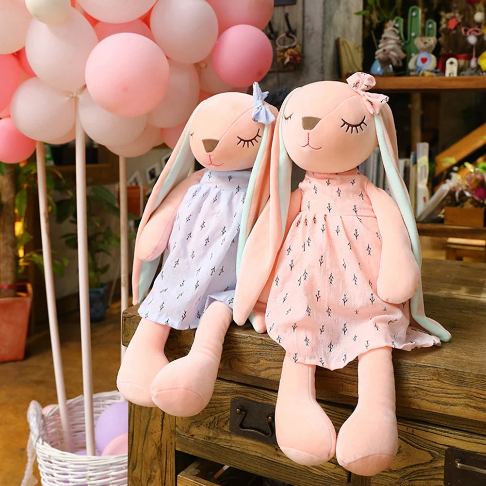 35CM Cute Cartoon Long Ears Rabbit Doll Baby Soft Plush Toys For Children Rabbit Sleeping Mate Stuffed Plush Animal Toys Infants